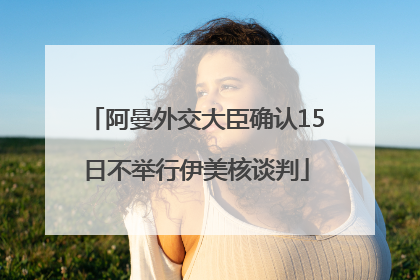 阿曼外交大臣确认15日不举行伊美核谈判