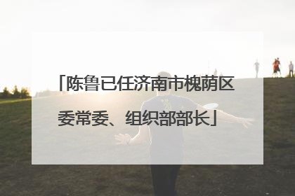 陈鲁已任济南市槐荫区委常委、组织部部长