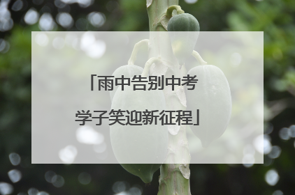 雨中告别中考 学子笑迎新征程