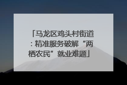 马龙区鸡头村街道：精准服务破解“两栖农民”就业难题