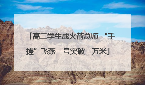 高二学生成火箭总师 “手搓”飞燕一号突破一万米