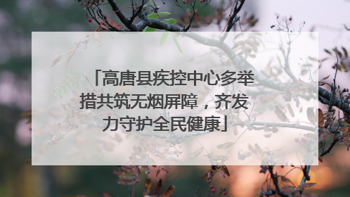 高唐县疾控中心多举措共筑无烟屏障，齐发力守护全民健康