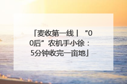 麦收第一线丨“00后”农机手小徐：5分钟收完一亩地