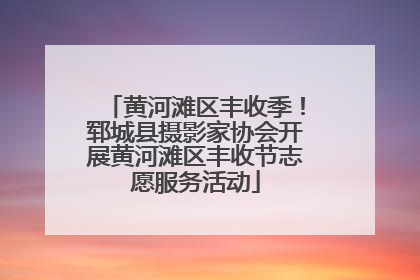 黄河滩区丰收季！郓城县摄影家协会开展黄河滩区丰收节志愿服务活动