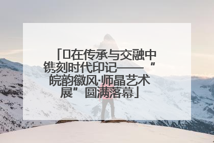 ﻿在传承与交融中镌刻时代印记——“皖韵徽风·师晶艺术展”圆满落幕