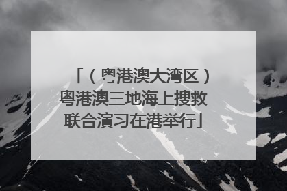 （粤港澳大湾区）粤港澳三地海上搜救联合演习在港举行