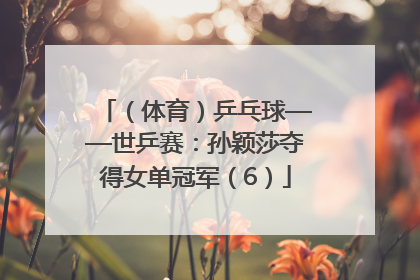 （体育）乒乓球——世乒赛：孙颖莎夺得女单冠军（6）