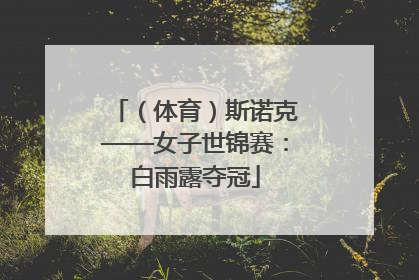 （体育）斯诺克——女子世锦赛：白雨露夺冠