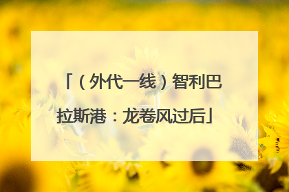 （外代一线）智利巴拉斯港：龙卷风过后