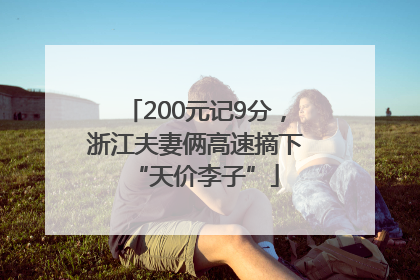200元记9分，浙江夫妻俩高速摘下“天价李子”