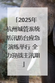 2025年杭州城管系统防汛防台应急演练举行 全力迎战主汛期