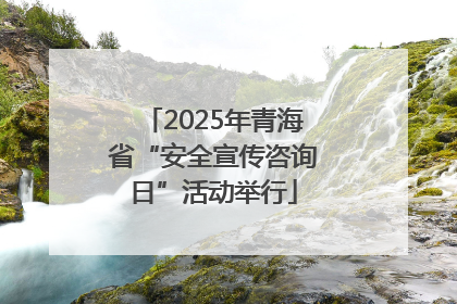 2025年青海省“安全宣传咨询日”活动举行
