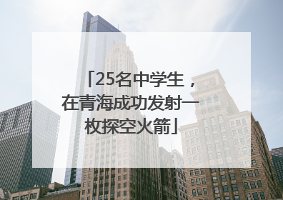 25名中学生，在青海成功发射一枚探空火箭