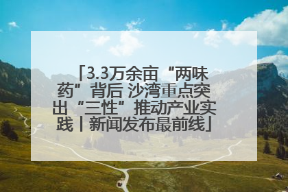 3.3万余亩“两味药”背后 沙湾重点突出“三性”推动产业实践丨新闻发布最前线