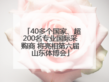 40多个国家、超200名专业国际采购商 将亮相第六届山东体博会