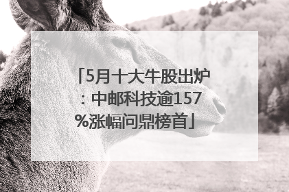 5月十大牛股出炉：中邮科技逾157%涨幅问鼎榜首