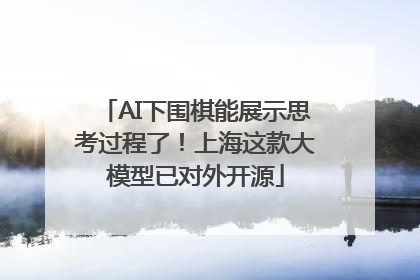 AI下围棋能展示思考过程了！上海这款大模型已对外开源