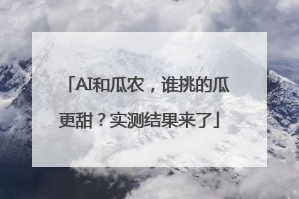 AI和瓜农，谁挑的瓜更甜？实测结果来了