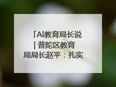 AI教育局长说 | 普陀区教育局局长赵平：扎实推进AI赋能教育，着力打造“适合教育”新体系