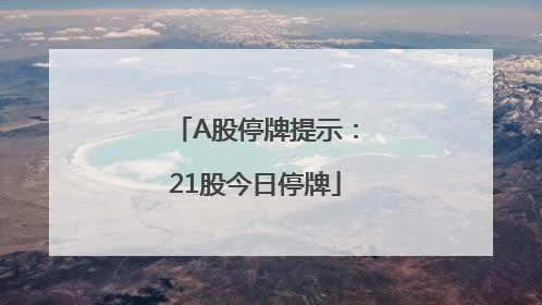 A股停牌提示：21股今日停牌
